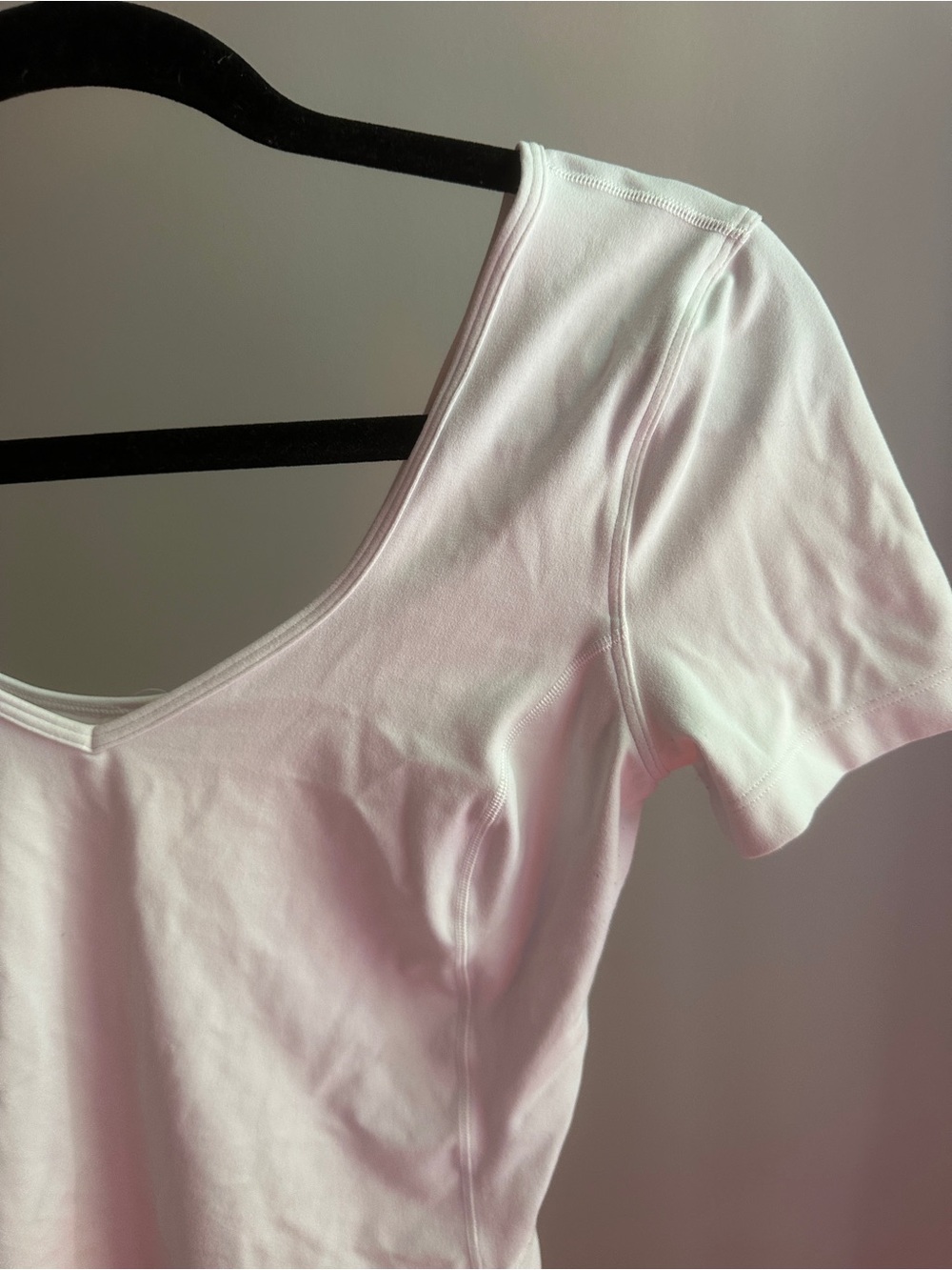 lululemon athletica white V-Neck Crop Tee